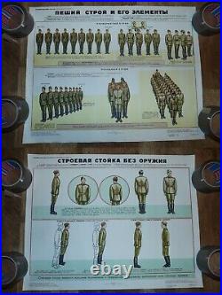 16 Authentic Soviet USSR Military Posters Set Soldiers Armed Forces Army AKM