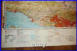 Authentic Soviet Army Military Topographic Map LOS ANGELES, California USA