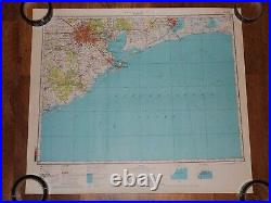 Authentic Soviet Army Military Topographic TOP SECRET Map Houston, Texas USA