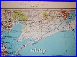 Authentic Soviet Army Military Topographic TOP SECRET Map Houston, Texas USA