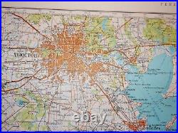 Authentic Soviet Army Military Topographic TOP SECRET Map Houston, Texas USA