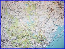 Authentic Soviet Army Military Topographic TOP SECRET Map Houston, Texas USA