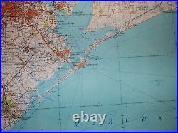 Authentic Soviet Army Military Topographic TOP SECRET Map Houston, Texas USA