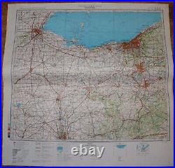 Authentic Soviet Army Secret Military Topographic Map Cleveland, OHIO, USA