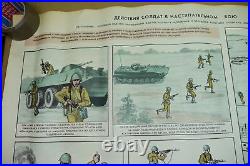 Authentic Soviet USSR Military Army Poster Infantry Attack Warfare Tactics AKM#7