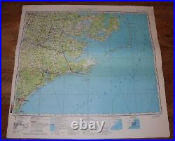 Authentic Soviet USSR Military Topographic Map Wilmington, North Carolina, USA