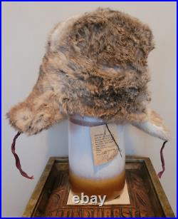 Authentic Soviet-era Russian Ushanka Military Fur Hat withSoviet Army Badge