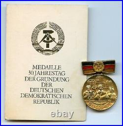 Communist Germany Medal and DOCUMENT For Hero of Soviet Union Military Adviser