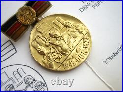 Communist Germany Medal and DOCUMENT For Hero of Soviet Union Military Adviser