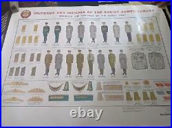 Defense Itelligence Agency 1986 Charts Of Russian Soviet Military Uniforms 8 Set