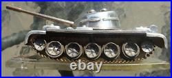 EXTREMELY RARE POLISH MILITARY T-55 Soviet TANK FACTORY STAINLESS STEEL MODEL