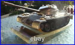 EXTREMELY RARE POLISH MILITARY T-55 Soviet TANK FACTORY STAINLESS STEEL MODEL