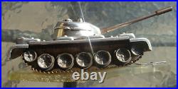 EXTREMELY RARE POLISH MILITARY T-55 Soviet TANK FACTORY STAINLESS STEEL MODEL