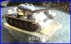 EXTREMELY RARE POLISH MILITARY T-55 Soviet TANK FACTORY STAINLESS STEEL MODEL