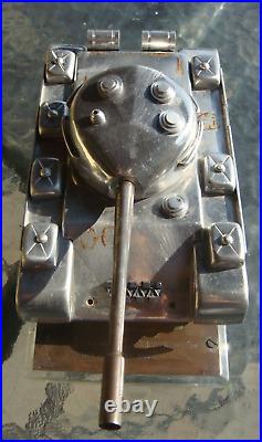 EXTREMELY RARE POLISH MILITARY T-55 Soviet TANK FACTORY STAINLESS STEEL MODEL