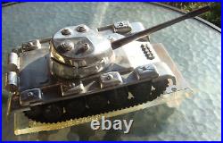 EXTREMELY RARE POLISH MILITARY T-55 Soviet TANK FACTORY STAINLESS STEEL MODEL