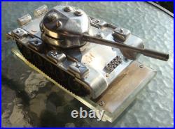 EXTREMELY RARE POLISH MILITARY T-55 Soviet TANK FACTORY STAINLESS STEEL MODEL