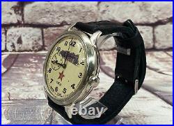 Komandirskie Soviet Train Driver Military Mechanic Wristwatch Molnija