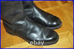 LARGE Size 46 SEVEROKHOD Vintage Soviet Military Officer Leather Boots Chrome