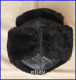 Original Officer Navy Winter Cap Hat Soviet Military size 58 USSR Ushanka