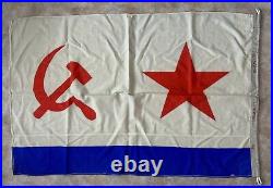 Original USSR navy flag wool from a ship or military submarine Soviet Union 1981