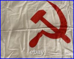 Original USSR navy flag wool from a ship or military submarine Soviet Union 1981