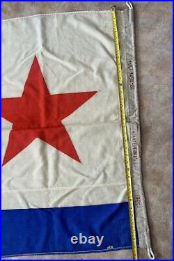 Original USSR navy flag wool from a ship or military submarine Soviet Union 1981