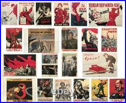 PORTFOLIO COLLECTION of 21 Russia USSR Soviet War Propaganda POSTERS