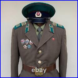 RARE! 1970-80s soviet kgb afghan war border guard military solider's uniform set