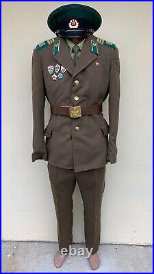 RARE! 1970-80s soviet kgb afghan war border guard military solider's uniform set