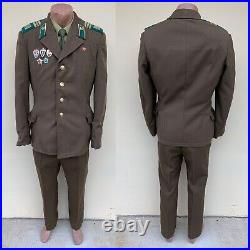 RARE! 1970-80s soviet kgb afghan war border guard military solider's uniform set