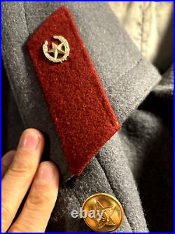 RARE VINTAGE Soviet Star Russian USSR Red Army Wool Uniform Coat Jacket Military