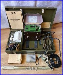 RARE Vintage USSR Army Soviet military portable tool device headphones box