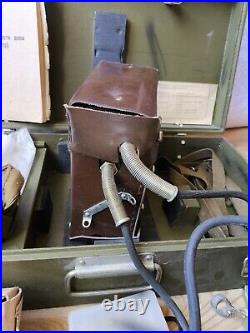 RARE Vintage USSR Army Soviet military portable tool device headphones box