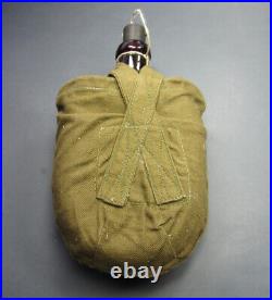 RKKA 1940's M40 Vintage Soviet military soldier's water flask with Canvas Case