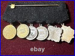 RUSSIAN FED/USSR ORDERs/ Medals Miniature Bar of 6 Awards 2 Orders 4 Medals