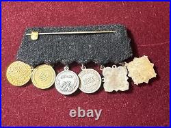 RUSSIAN FED/USSR ORDERs/ Medals Miniature Bar of 6 Awards 2 Orders 4 Medals