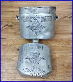 Rare USSR Russian military flask, Afghan war, soldier of the Soviet Army