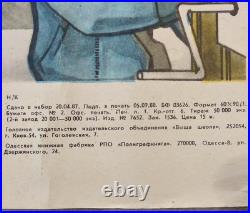 Rare series original Soviet military posters Civil defense the population USSR