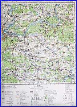 Russian Soviet Military Topographic Map BELARUS, Novozybkov, Gomel, 1200 000