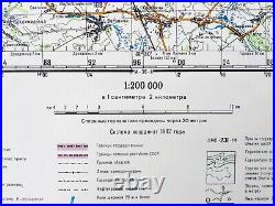 Russian Soviet Military Topographic Map BELARUS, Novozybkov, Gomel, 1200 000