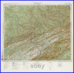 Russian Soviet Military Topographic Maps state TENNESSEE (USA), 1500 000