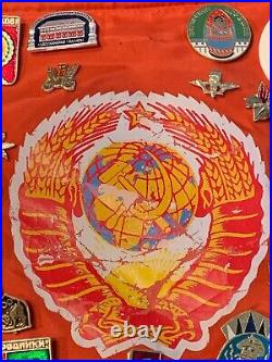 Russian Soviet USSR 58 Pins On Pennant Sports Military Political Cities Lenin