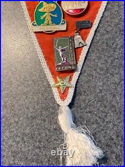 Russian Soviet USSR 58 Pins On Pennant Sports Military Political Cities Lenin