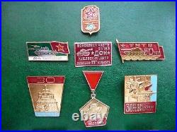 Set 10 USSR Soviet Badge Tank Military Veteran Buttle WWII War