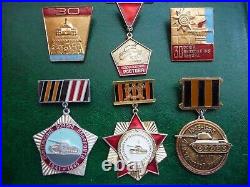 Set 10 USSR Soviet Badge Tank Military Veteran Buttle WWII War