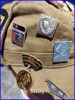 Soviet Military Cap Pins Badges Patches USSR Cold War Era Russia CCCP