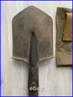 Soviet Military Sapper Shovel in case. Stamp 1944 WWII. USSR Original