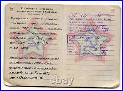 Soviet Military Ticket ID for Spanish Soldier Niños de Rusia Spanish Civil War