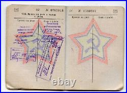 Soviet Military Ticket ID for Spanish Soldier Niños de Rusia Spanish Civil War